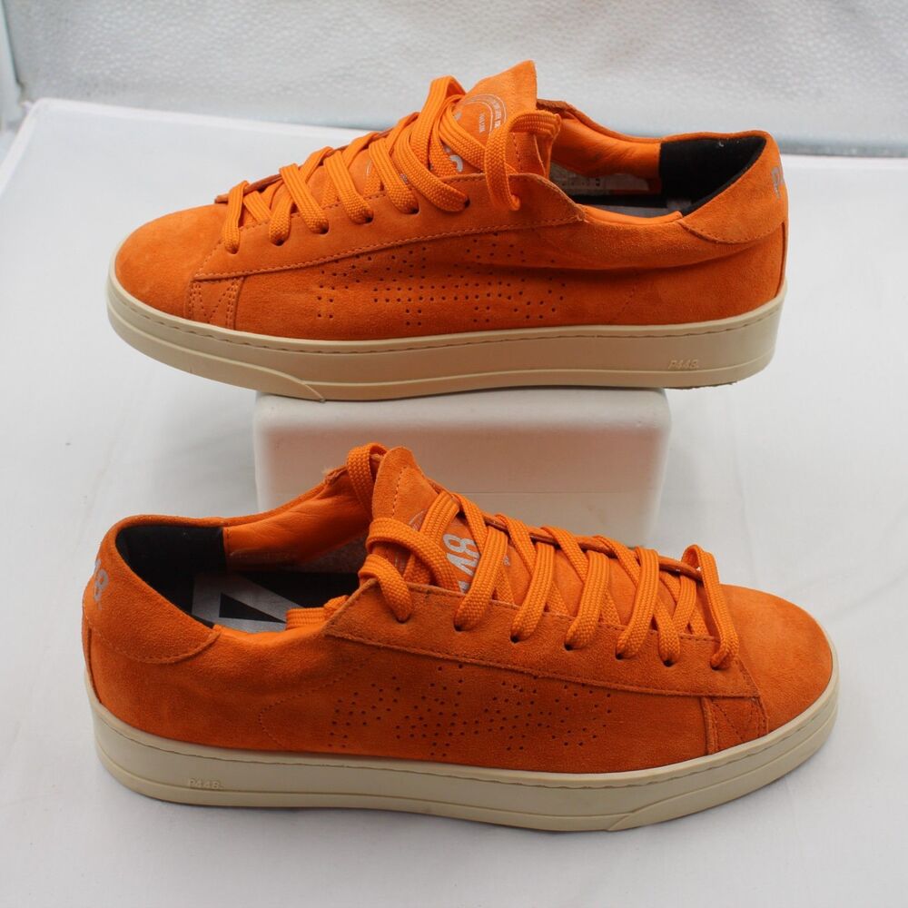 P448 Jack Women’s Size 8.5 Low Top Perforated Suede Sneaker Orange